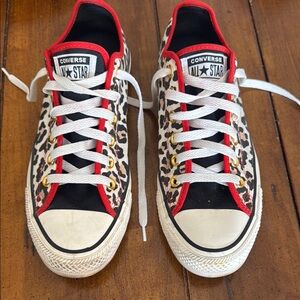 Converse Leopard Print Sneakers Size 10